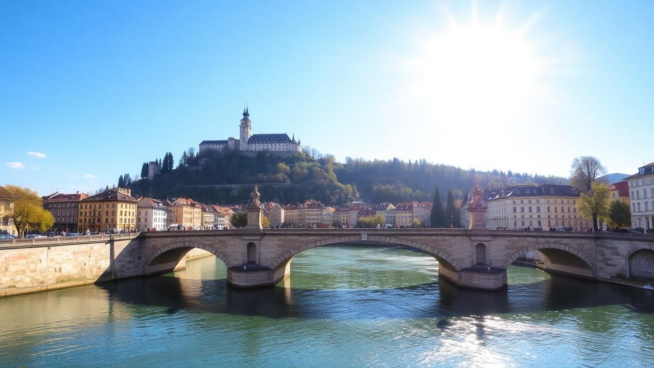 Ljubljana, Slovenia city view